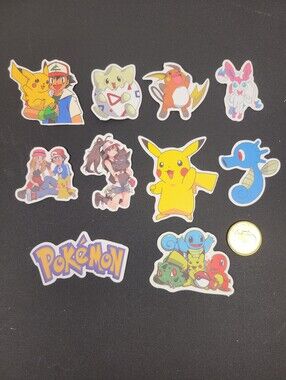 3/$20 10pcs Lot Pokemon Waterproof Stickers Set #004